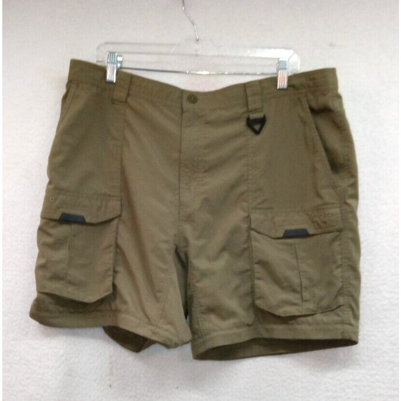 Columbia PFG Army‎ Green Fishing Shorts Outdoor Gear Men's Sz XL - Picture 1 of 8